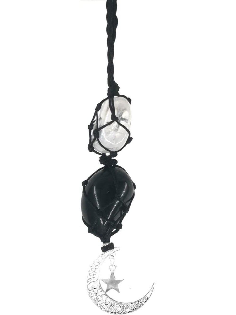 Crystals Obsidian Crystal Stone Cute Boho Car Mirror Hanging Accessories for Wom